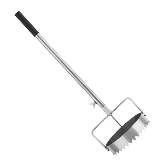 Ergonomic Bulb Planter Tool with Serrated Base - Long Handle Sod Remover & Plugger for Greenhouse Garden Lawn