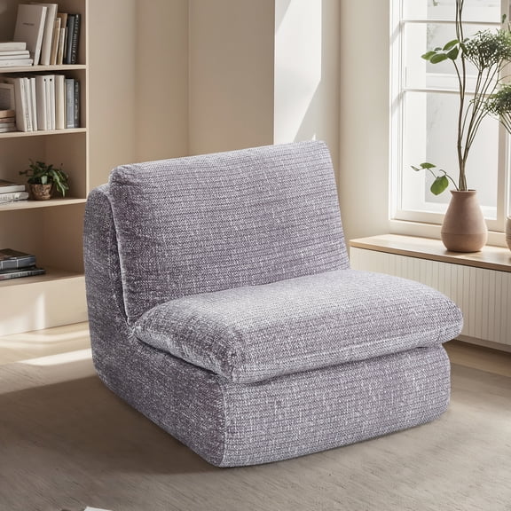 Ergonomic CCF floor sofa in grey / Relaxing experience for napping