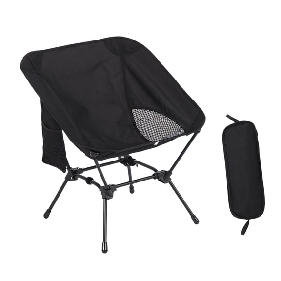 Ergonomic Camping Chair Foldable Iron Frame Portable Comfort for Fishing Hiking Use