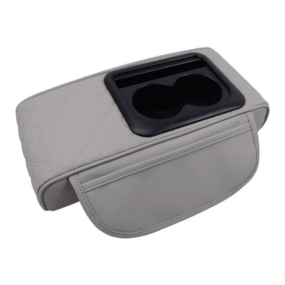 Ergonomic Car Console Cover Features Convenient Cup Holder & Secure Phone Mount Raised Car Center Console Lid for Travel