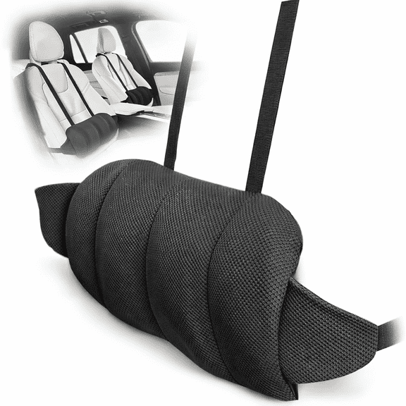 Ergonomic Car Lumbar Support - Slim Profile Memory Foam Back Cushion for Driving - Breathable Mesh Posture Corrector - Adjustable Strap for Secure Fit - Ideal for Sedans, SUVs, & Office Chairs