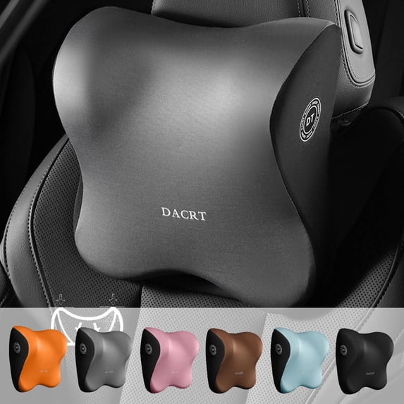 Ergonomic Car Neck Pillow Headrest with Adjustable Strap for Neck Pain Relief/Driving,Memory Foam & Breathable Removable Cover,Super Soft Travel Car Headrest Pillow for Neck Support