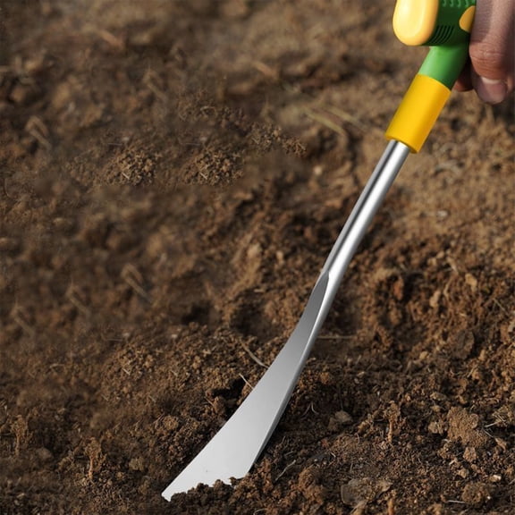 Ergonomic Carbon Steel Hand Garden Trowel, Curved Labor-Saving Digging Spade with Non-Slip Comfort Grip, Multi-Purpose Small Shovel for Weeding, Trans ing, Garlic Digging
