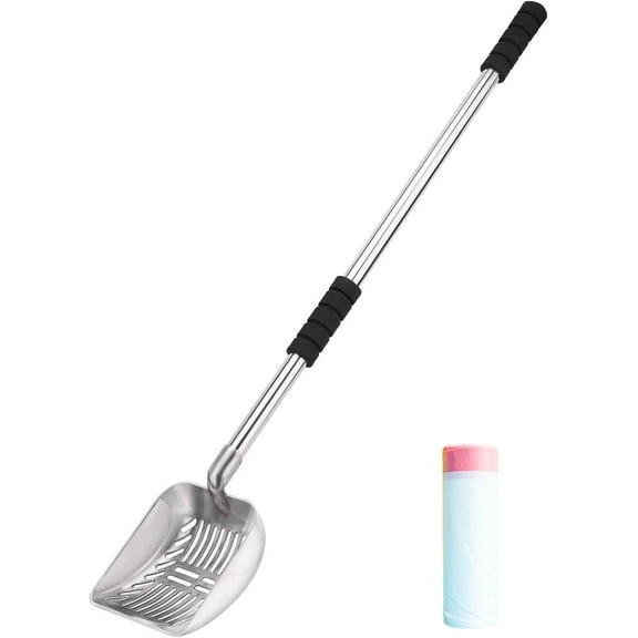 Ergonomic Cat Litter Scoop with Non-Stick Surface and Foam Padded Grip Design