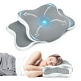 thumbnail image 1 of SweetLux NEW YORK Cervical Memory Foam Neck Pillow for Neck and Shoulder Pain Relief, (Gray/White), 1 of 7