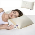 thumbnail image 1 of Ergonomic Cervical Pillow Memory Foam Support for Neck Pain Comfort Support - Contoured Design for Side Back Stomach Sleepers, Workspace Workers & Learning Group, UKHBMC | B, White, 1 of 7
