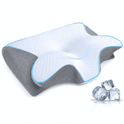Ergonomic Cervical Pillow for Neck Pain Relief, Contour Memory Foam Neck Support Pillow for Side Back Sleepers