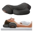 thumbnail image 1 of Ergonomic Cervical Traction Pillow with 3-in-1 Vibration, Heat & Airbag - Fast Pain Relief for Desk Workers，Black, 1 of 8