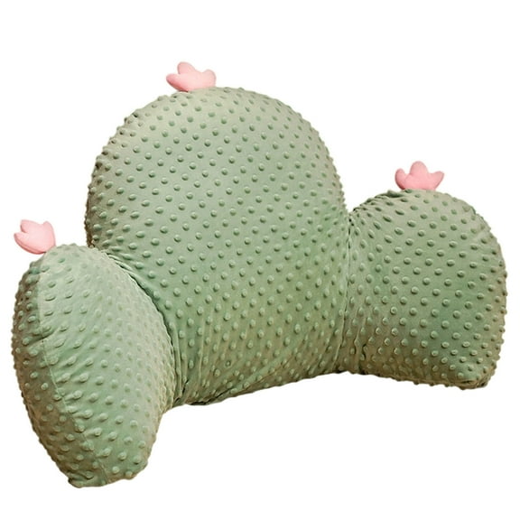 Ergonomic Chair Cushion Support Lumbar Backrest Pillow Comfortable Desk Seat Pad For Home And Work Car Cute Cartoon Cactus Design Soft Material Seat Cushion for Couch Stuffing for Large Cushions Pad