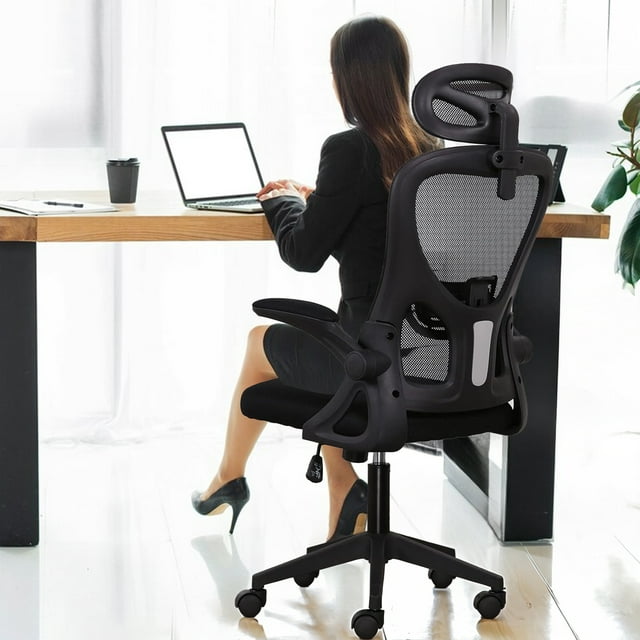 Ergonomic Chair, Home Office Mesh Home Computer Chair Black