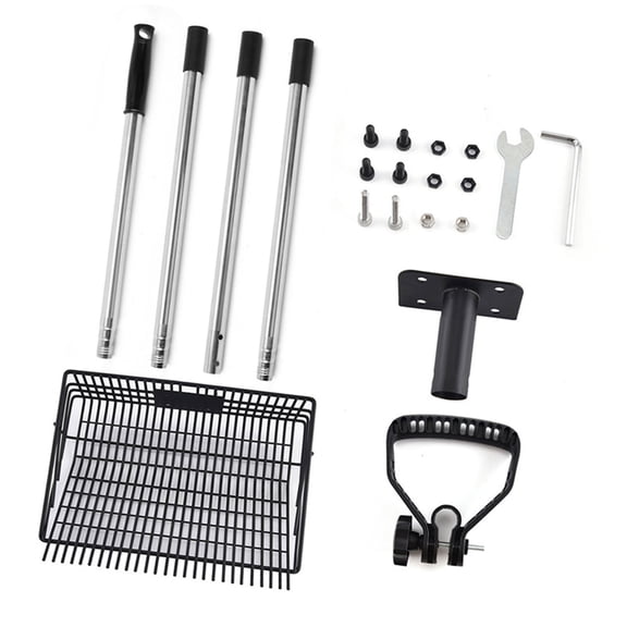 Ergonomic Chicken Poop Scooper With Rakes Attachment For Efficient Poultry Chicken Poops In Coops And Home