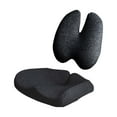 thumbnail image 1 of Ergonomic Coccyx Seat Cushion with Lumbar Support - Memory Foam Orthopedic Cushion for Tailbone & Sciatica Pain Relief - Office Chair, Car, Wheelchair Pad (Set of 2), 1 of 6