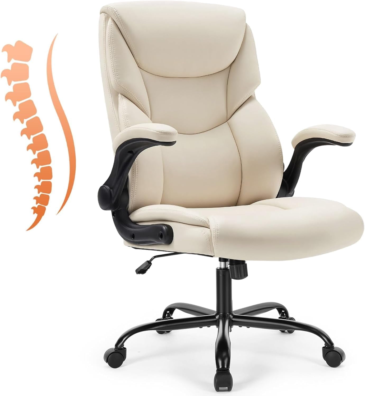 Ergonomic Computer Gaming Office Chair, Heavy Duty Task Desk Swivel ...