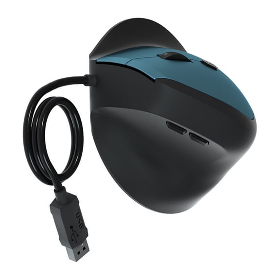 Ergonomic Computer Vertical Cord 1600DPI Adjustable 1600DPI Quiet Clicking USB Right Hand for Office Long Use