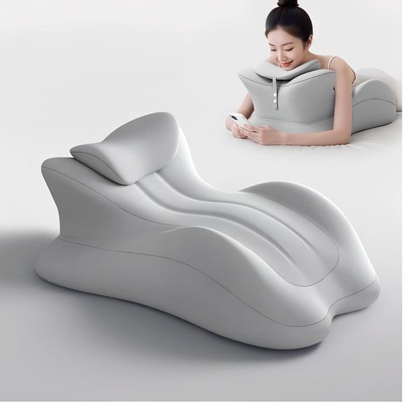 Ergonomic Contour Memory Foam Back Support Pillow for Reading & Bed Rest, Lumbar Support Pillow for Bed, Neck Support Pillow, Comfort Daily Relax Cushion