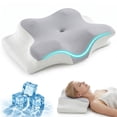thumbnail image 1 of Pomerol Butterfly Contour Memory Foam Pillow for Neck Pain Relief, Washable Cooling Cover, 1-Pack, 1 of 8