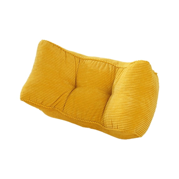 Ergonomic Corduroy Lumbar Support Cushion, Multi-Purpose Neck & Back Pillow for Office, Car, Travel, Relaxation, Soft Resilient Seat Cushion