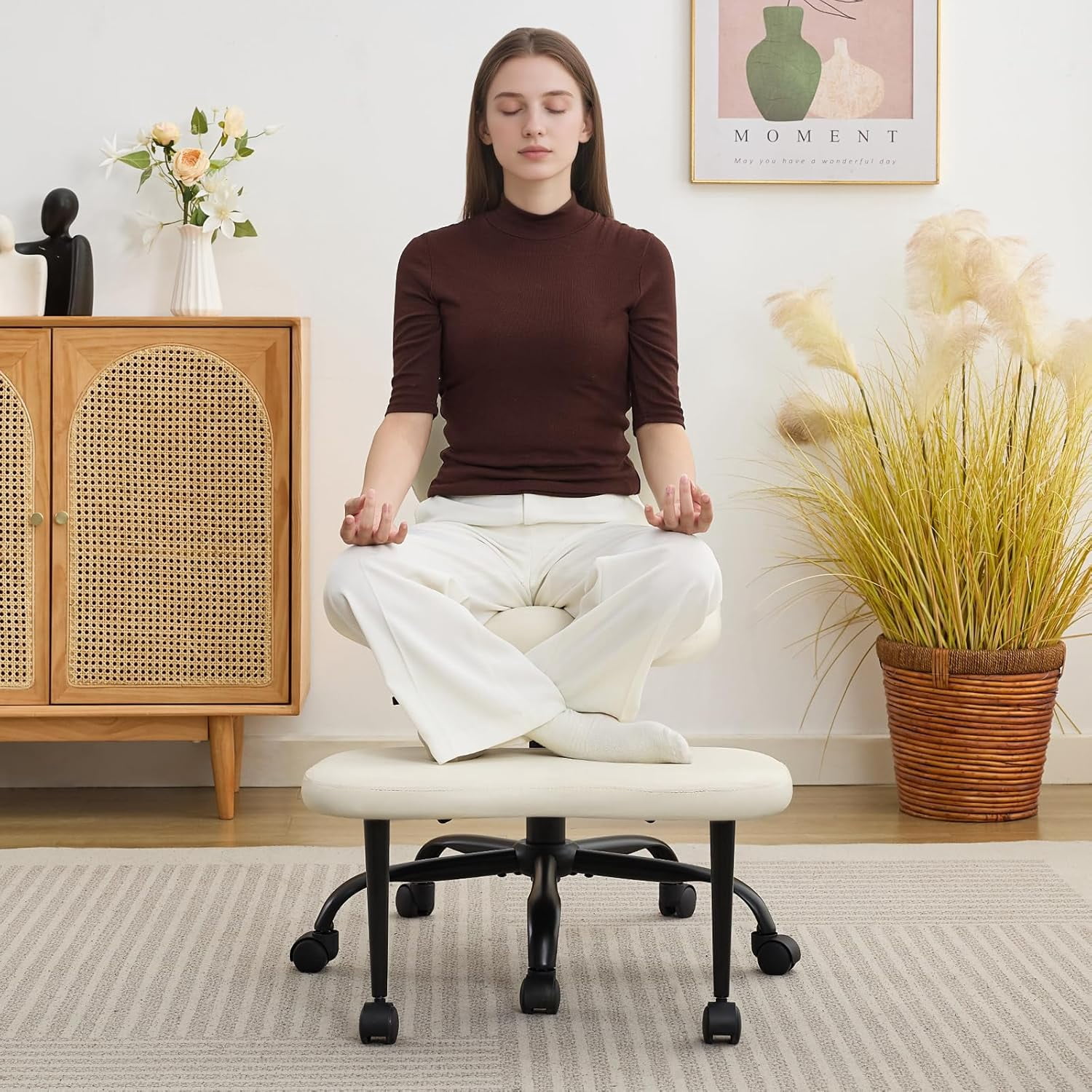 Ergonomic Criss Cross Legged Office Chair, ADHD Chair, Wide Height ...