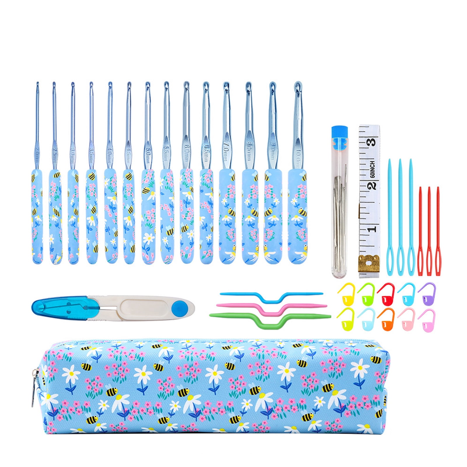 Ergonomic Crochet Hook 2.0mm-6.0mm OR 2.0mm-8.0mm Ergonomic Crochet Needle for Knitting Crocheting Sweater Scarf Gloves