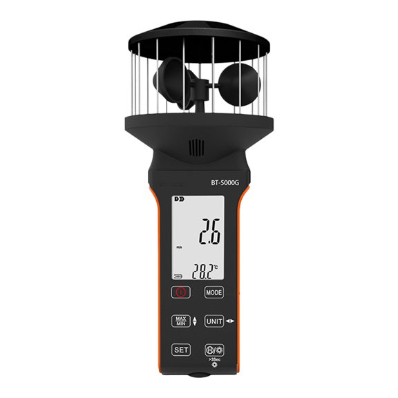 Ergonomic Cup Anemometer Speed Tester With Sensors And Wide Measurement Ranges For Environment