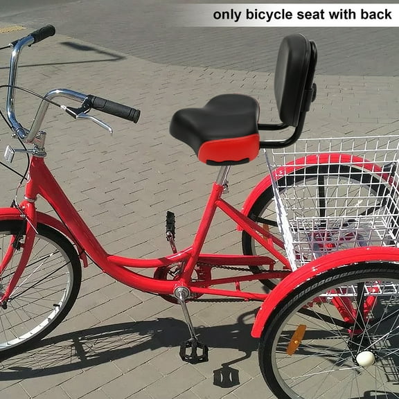 Ergonomic Cushion for Tricycles & Electric Vehicles, Comfortable Backrest & Armrests, Adjustable Height, PU Leather, Shock Absorption Design