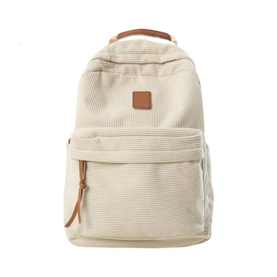 Ergonomic Daily Use Backpacks for Study Travel Practical Corduroy Daypack