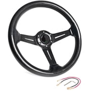 Ergonomic Design 14 Inch Automotive Steering Wheel Featuring Carbon Fiber Materials And Alloy Spokes For Vehicle