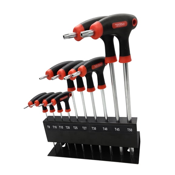 Ergonomic Design Extended T Handle Key Star Wrench Set with Multiple Size for Car and Motorcycle Maintenance Repair