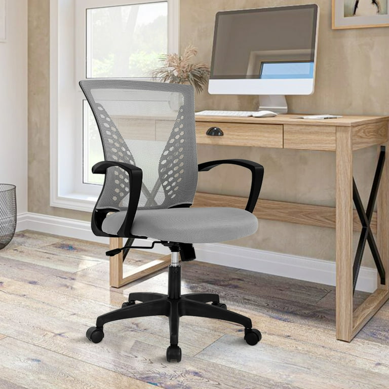 Home Office Chair Ergonomic Desk Chair Mesh Computer Chair with Lumbar  Support Armrest Executive Rolling Swivel Adjustable Mid Back Task Chair for