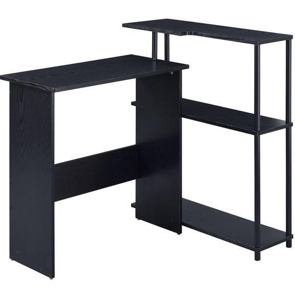 Ergonomic Desk with Shelving for Work Essentials | Office Productivity, Keeps Items at Hand