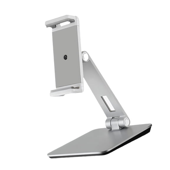 Ergonomic Desktop Tablets Phone Clamp Holder With Silicone Grips And ABS Base For 4.7 To 12.9inch Screens