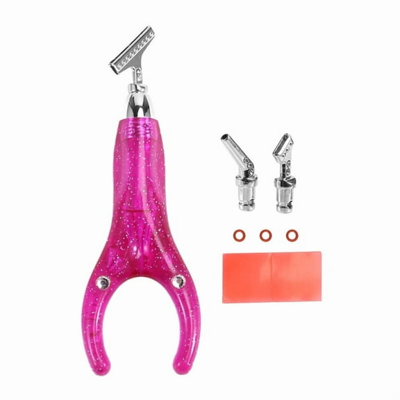 Ergonomic Diamond Art Painting Pen, Diamond Art Accessories with 3 Metal Tips, 5D Diamond Drill Pen Kit for Adults Pink