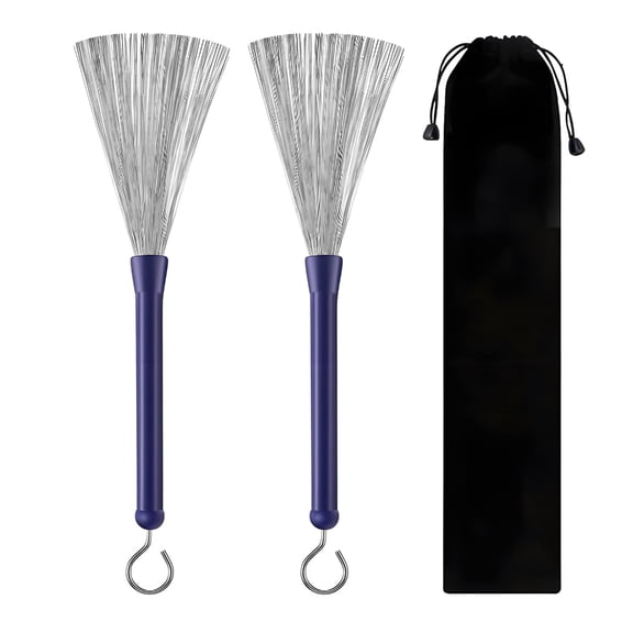 Ergonomic Drum Brush Light Weight With Steel Bristles And Rubberized Handle Acoustic Drum Tool Accessory For Performers