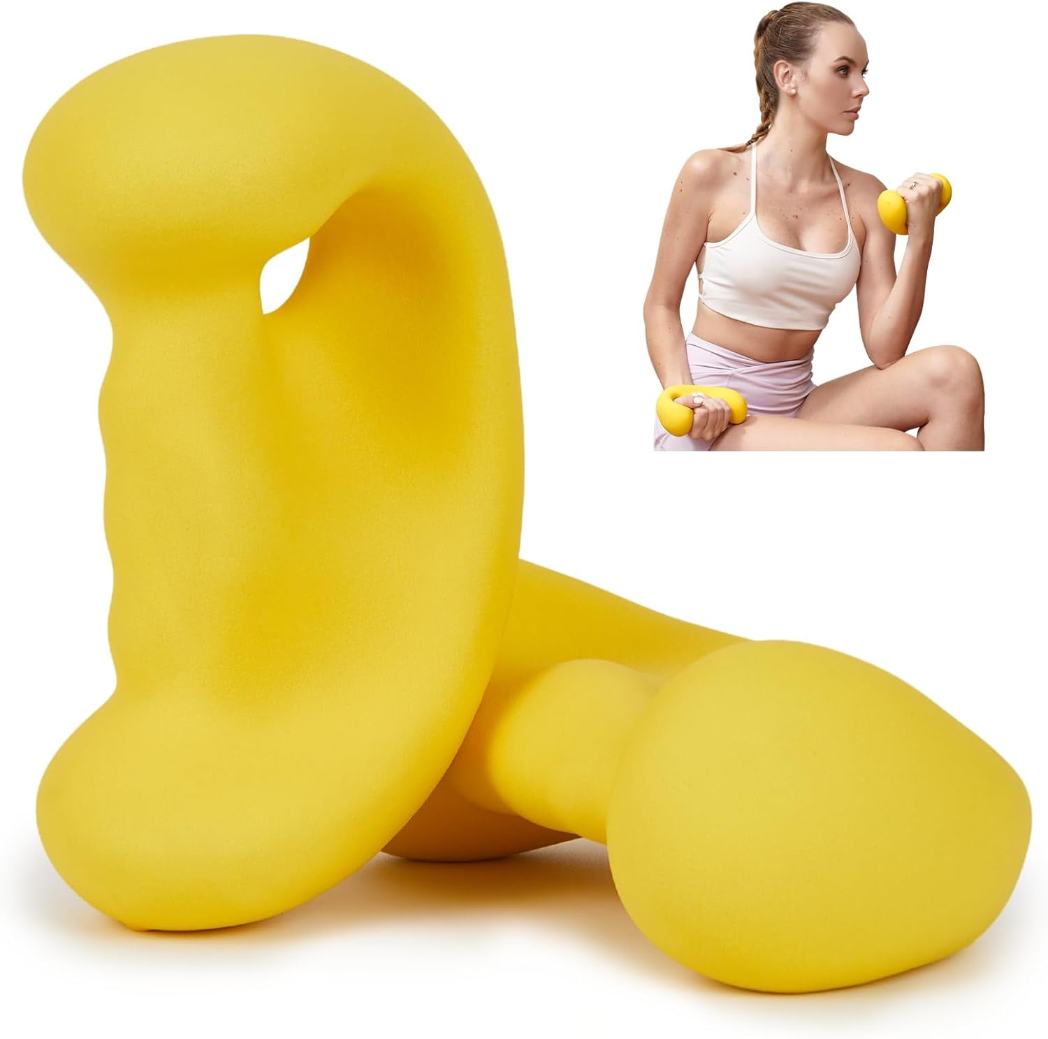 Ergonomic Dumbbells Weights Set for Women at Home, Hand Weights for Pilates, Yoga, Jogging, and Strength Training
