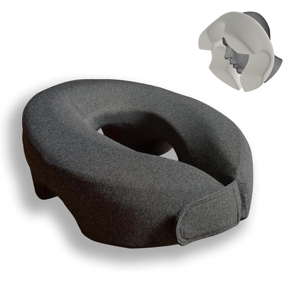 Ergonomic Face Down Pillow for Stomach Sleepers - Adjustable Headrest Support for Post-Surgery Recovery and Comfort