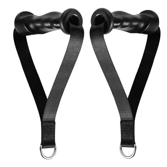 Ergonomic Fitness Grip For Cable Machines, 1 Pair Exercise Handle With Heavy Duty D Rings For Gym Resistance