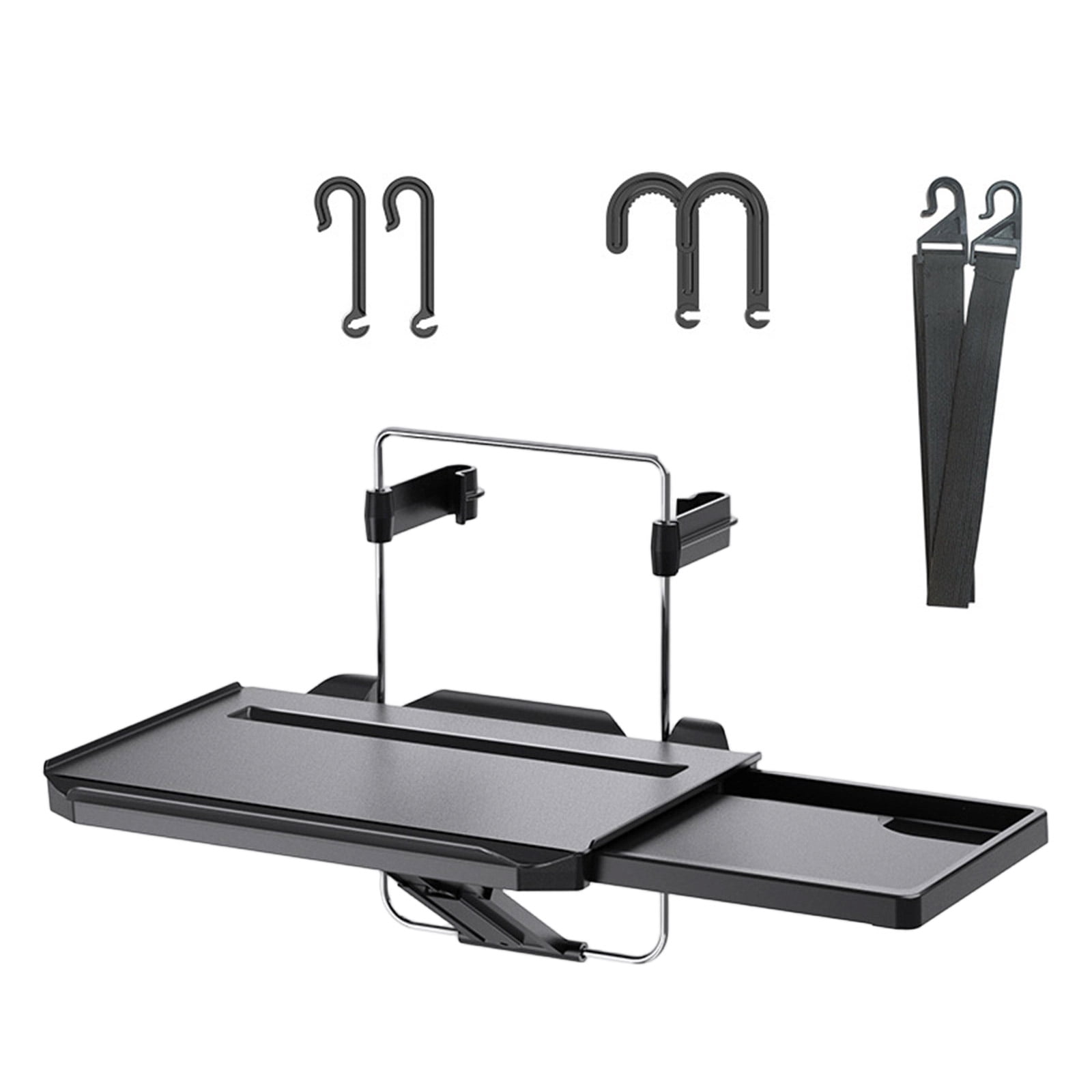 Ergonomic Foldable Car Steering Wheel Table ABS Back Seat Headrest Tray for Comfortable Work and Dining in Vehicle