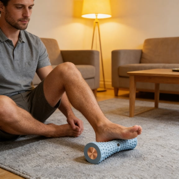 Ergonomic Foot Massage Roller, Textured Relief Surface, Lightweight Portable Build, Full Body Muscle Soothing Tool, Non Slip Massager for Foot Tiredness, Leg Soreness and Daily Physical Relaxation