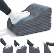 QUTOOL Foot Rest for Under Desk, High-Support Ergonomic Foam Footrest with Removable Washable Cover, Non-Slip Bottom for Office Home Gaming, Gray