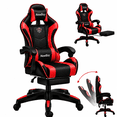 thumbnail image 1 of JaxShark Ergonomic Gaming Chair with Headrest and Lumbar Support for Adults Teens, High Back Reclining PU Leather Modern Red, 1 of 8
