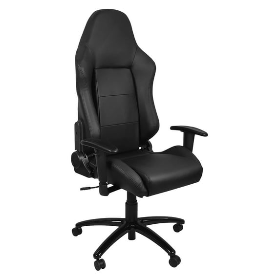 Ergonomic Gaming Chair Height Adjustable Swivel Office Comupter Chair Recliner with 2D Armrest, Black
