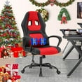 thumbnail image 1 of Dkeli Ergonomic Gaming Chair Massage Computer Desk Chair Leather Office Chair with 360 Degree Rolling Wheels & Lumbar Support, Red, 1 of 6