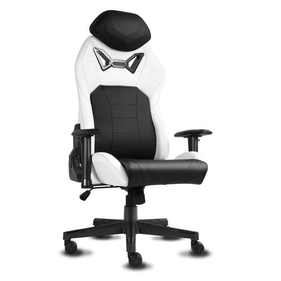 Ergonomic Gaming Chairs for Adults with High-Density Memory Foam | Swivel Comfortable Office Chair, Big and Tall Video Game Chair, High Back Computer Chair for Home, Office, Black White