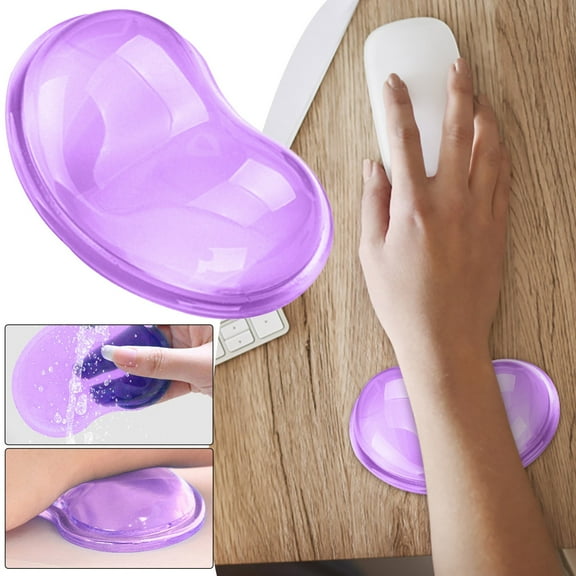 Ergonomic Gel Wrist Rest Pad - Heart Shaped Silicone Support for Mouse & Keyboard - Translucent Cute Design for Office, Gaming & Home Computer Use to Relieve Wrist Fatigue