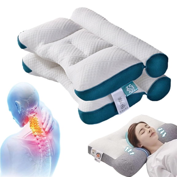 Ergonomic Goose Pillow,Sleep Enhancing Cervical Support Comfort Goose Down Pillow,Cervical Support Comfortable Goose Down Pillow,Super Ergonomic Pillow - Protect Your Neck and Spine