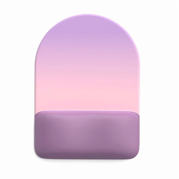 Ergonomic Gradient Half Circle Mouse Pad With Memory Foam Wrist Support Non Slip Base And Precision Tracking For Office Gaming