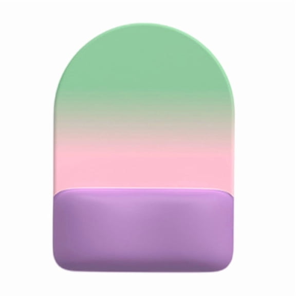 Ergonomic Gradient Half Circle Mouse Pad With Memory Foam Wrist Support Non Slip Base And Precision Tracking For Office Gaming