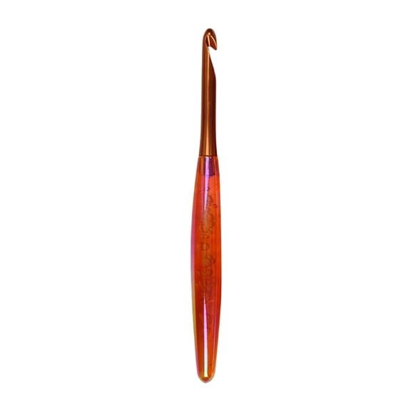 Ergonomic Grip Aluminium Crochet Hook Acrylic Handle Crochet Hook Knitting Needle for Sweater Scarf Gloves Socks Blanket