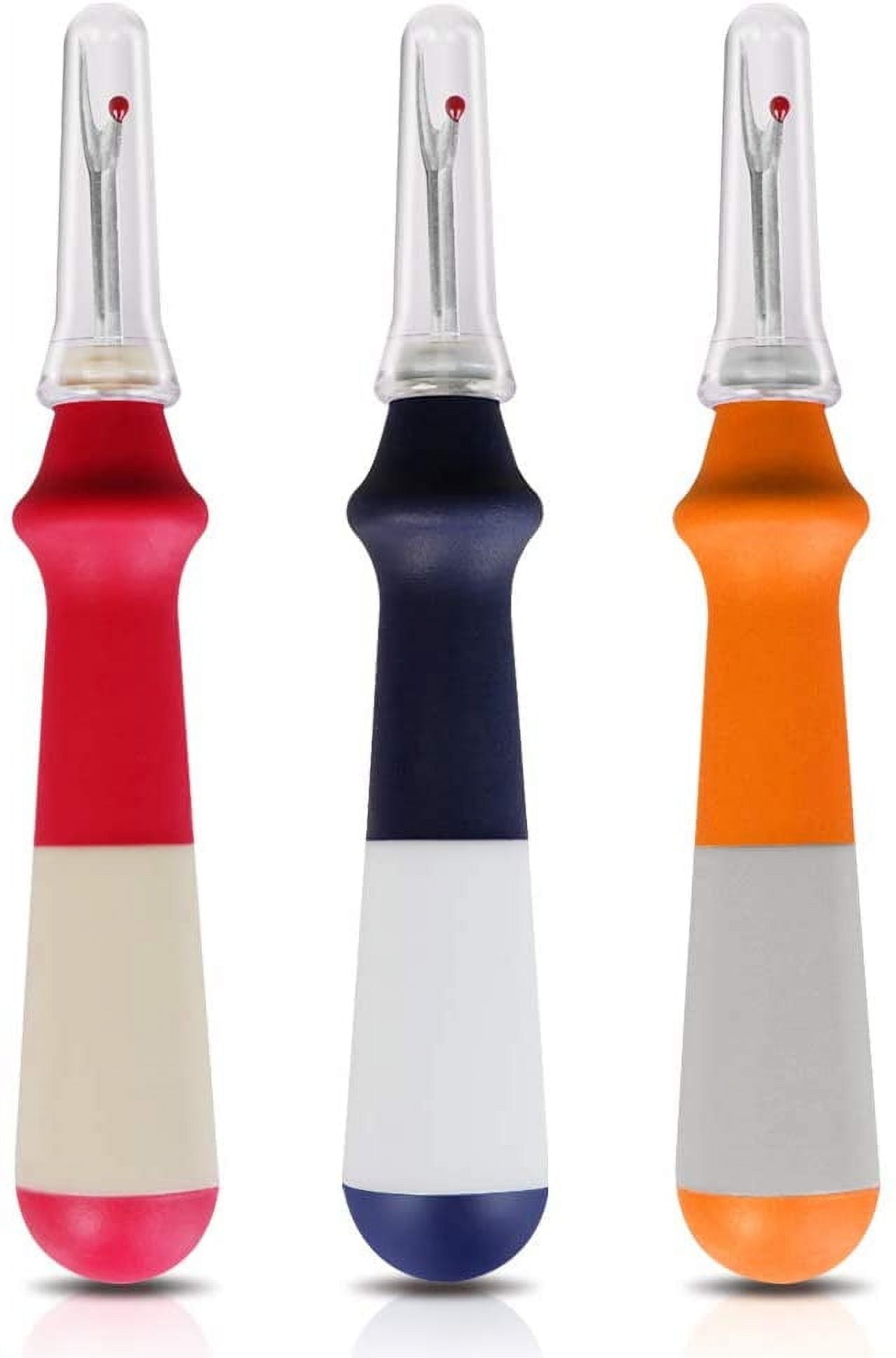 Ergonomic Grip Seam Ripper 3 PCS,Colorful Large Thread Remover Tool