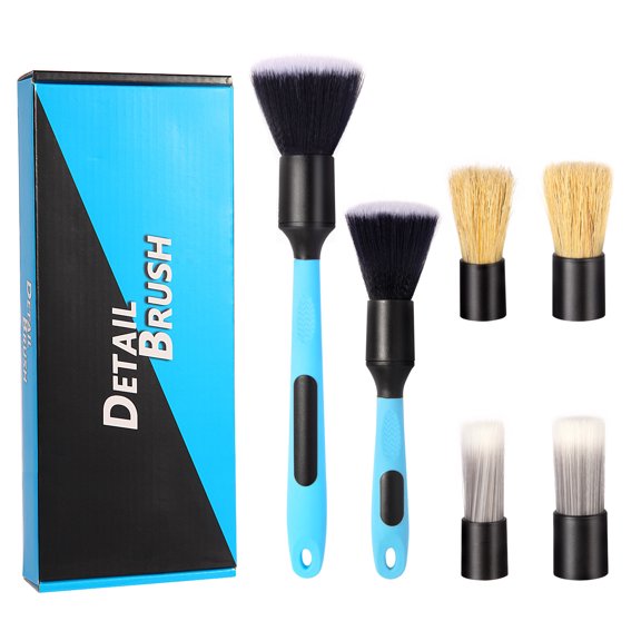 Ergonomic Grip Set Featuring Soft and Hard Bristles for Vehicle Maintenance